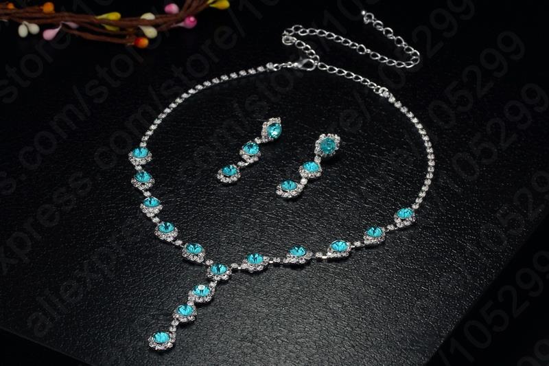 Romantische Deutlich Grün Zirkonia Gefüllt Echt 925 Sterling Silber Halskette Ohrringe Für Frauen Braut Schmuck Sets
