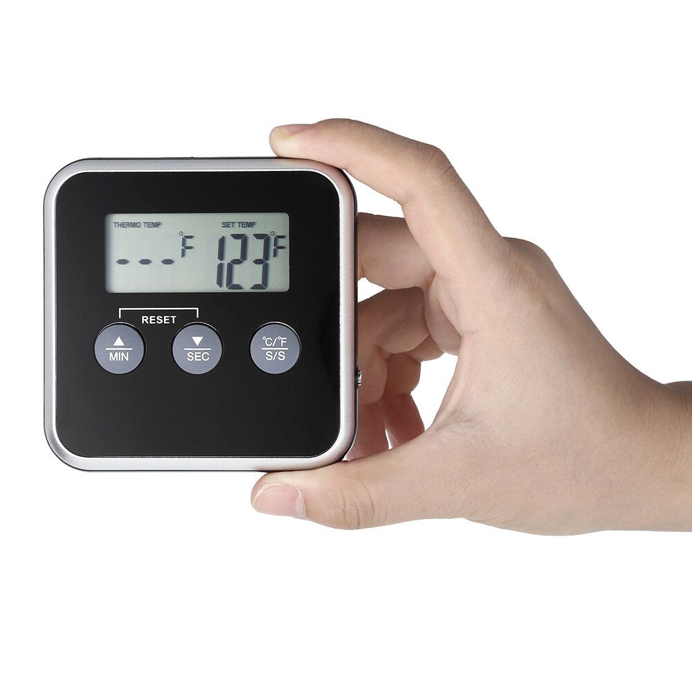 Digitale BBQ Vlees Thermometer Elektronische Voedsel Thermometer Keuken Koken Vlees Barbecue Probe Thermometer Met Timer