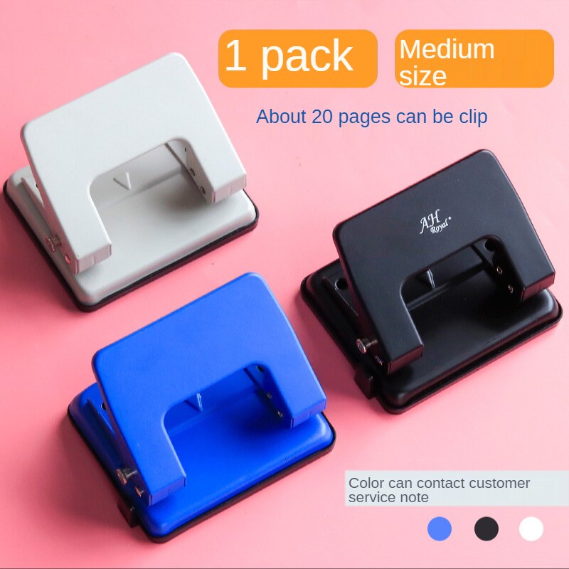 Dubbele Perforator Mini Handleiding Gat Ponsmachine Kleine A4 Losbladige Papier Briefpapier Binding Ring: Medium