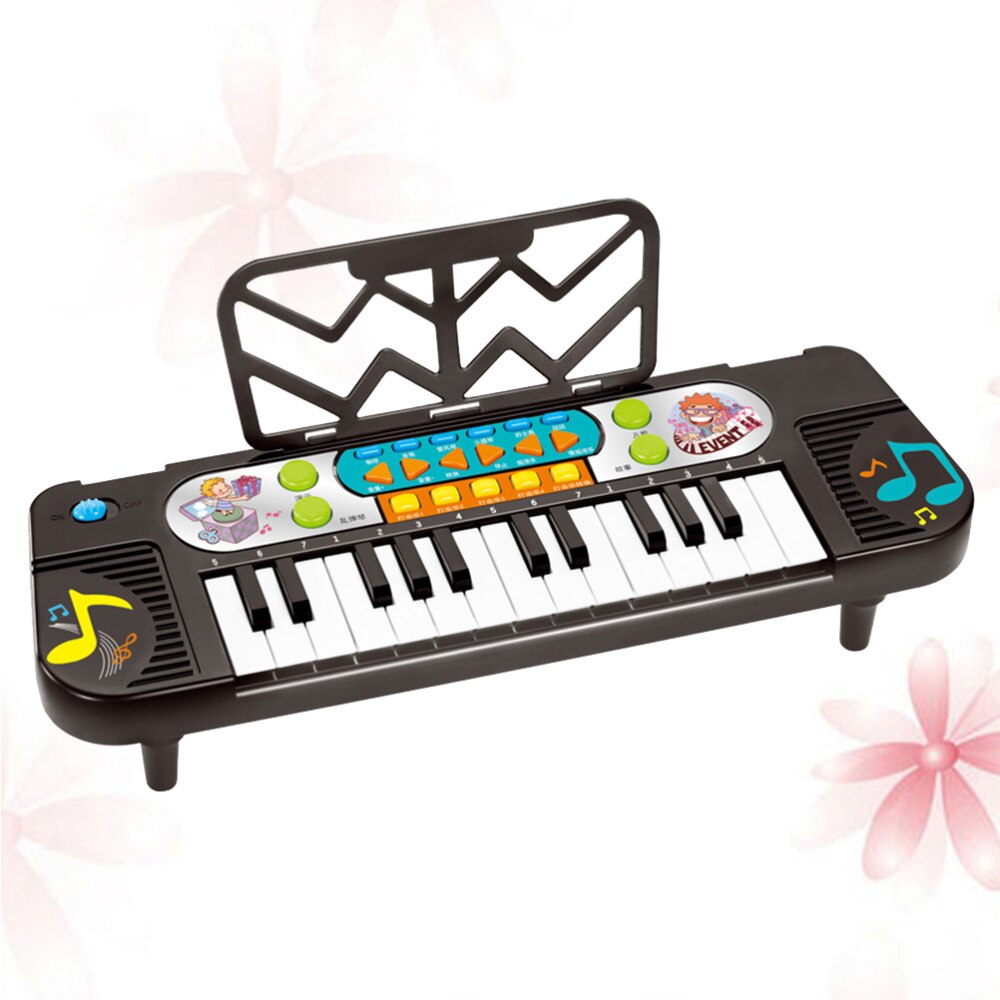 1pc Children Electronic Keyboard Piano Multi-function Display Piano Early Educational Instrument for Boys(Black)