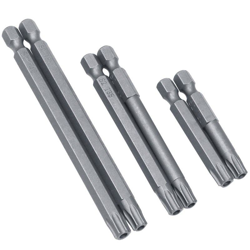 Oauee Security Bit Set Tamper Proof Screwdriver Drill Bit Screw Driver Bits Torx Flat Head 1/4" Hex Driver Bits 11pcs /12pcs
