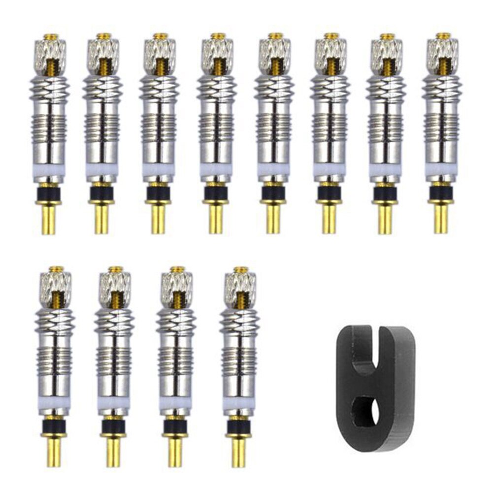 2/6/12Pcs Stuurpen Presta Stijl Ventiel Kern Vervanging Brass Presta Ventiel Cores Remover Voor weg Mountainbike Accessoires: 12PCS