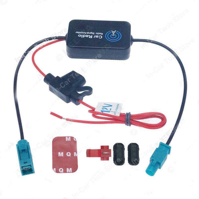 Universele Auto Radio Signaal Versterker Met Fakra Ii Interface Fm Signaal Versterker Autoradio Booster Auto Antenne Accessoires