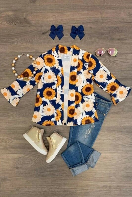 enfant en bas âge enfants bébé filles tournesol hauts t-shirt à manches longues Blouses vêtements