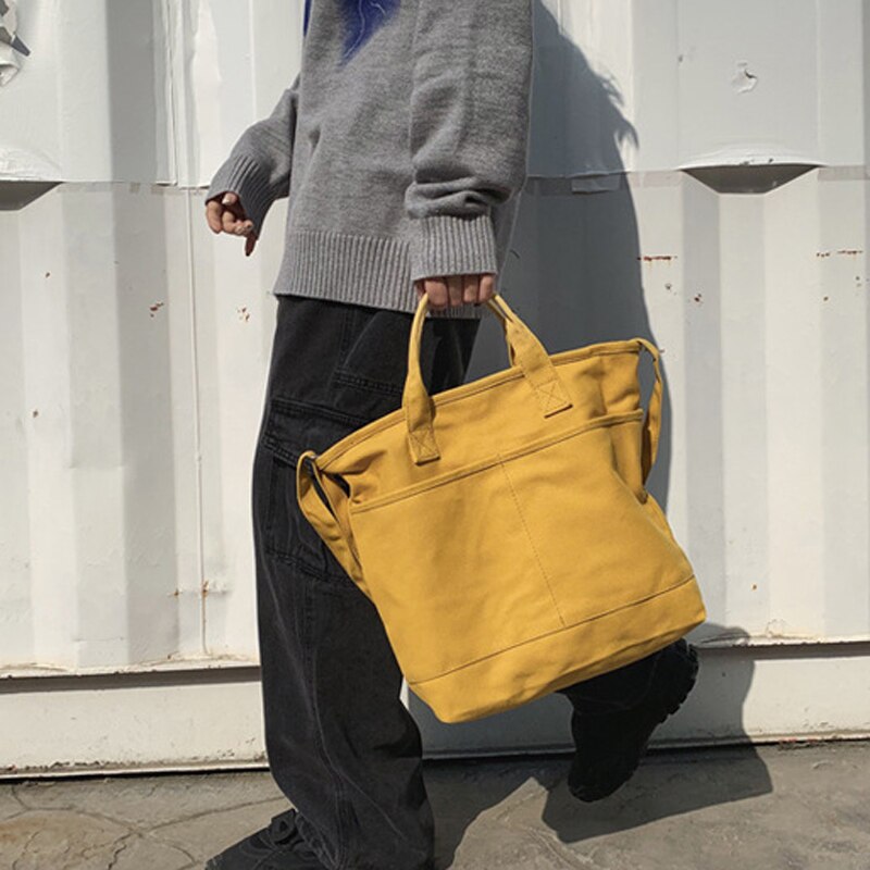 Damväska shoppingväska stor kapacitet axelväska tyg tyg böcker handväska stor tote för flickor svart