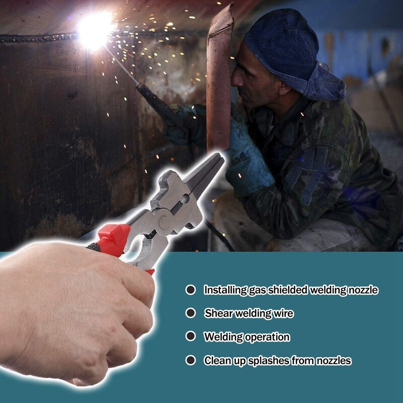 2 PCS 8 Inch Multi Function Mig Welding Pliers Stainless Steel Welding Pliers for Metal Fabricators
