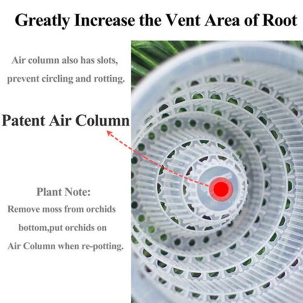 Clear Plastic Orchidee Plant Grow Potten Met Gaten Succulent Ademend Tuin Thuis Wortel Controle Bloempot