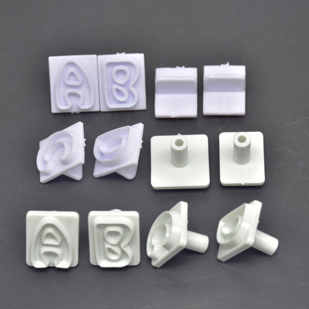 64Pcs Plastic Alphabet Cookie Cutter Set Fondant Cutters Mold Upper and Lower Case Art Deco Number Letter Stamps