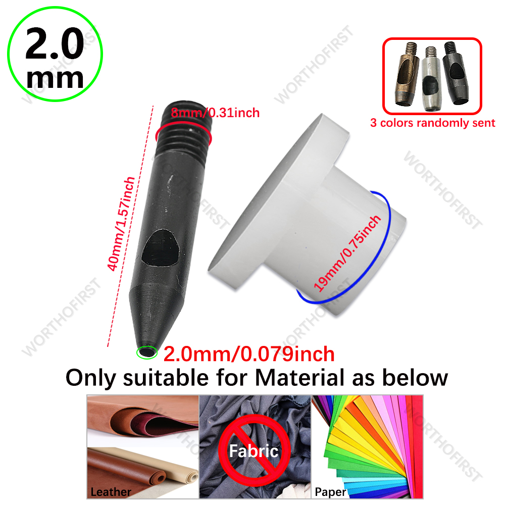 Agujero perforador de cuero y ojal, troqueles de instalación para prensa manual, molde para cortinas, zapatos, artesanía de cuero, accesorios de costura: Cobre envejecido