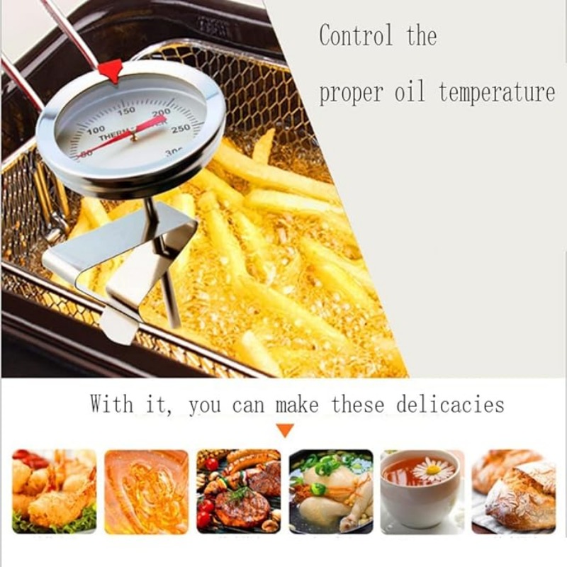 15/23/30cm- probers kaffe-melketermometer rustfritt stål kjøkkentermometer kaffe- og ostetilbehør til husholdningsbruk