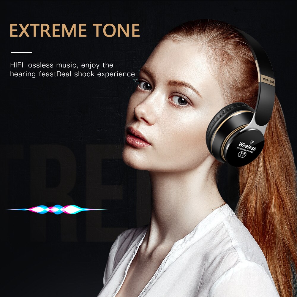 CLBC Wireless Headphones Bluetooth 5.0 - Foldable Stereo Gaming Headset with Mic - 40mm Drivers