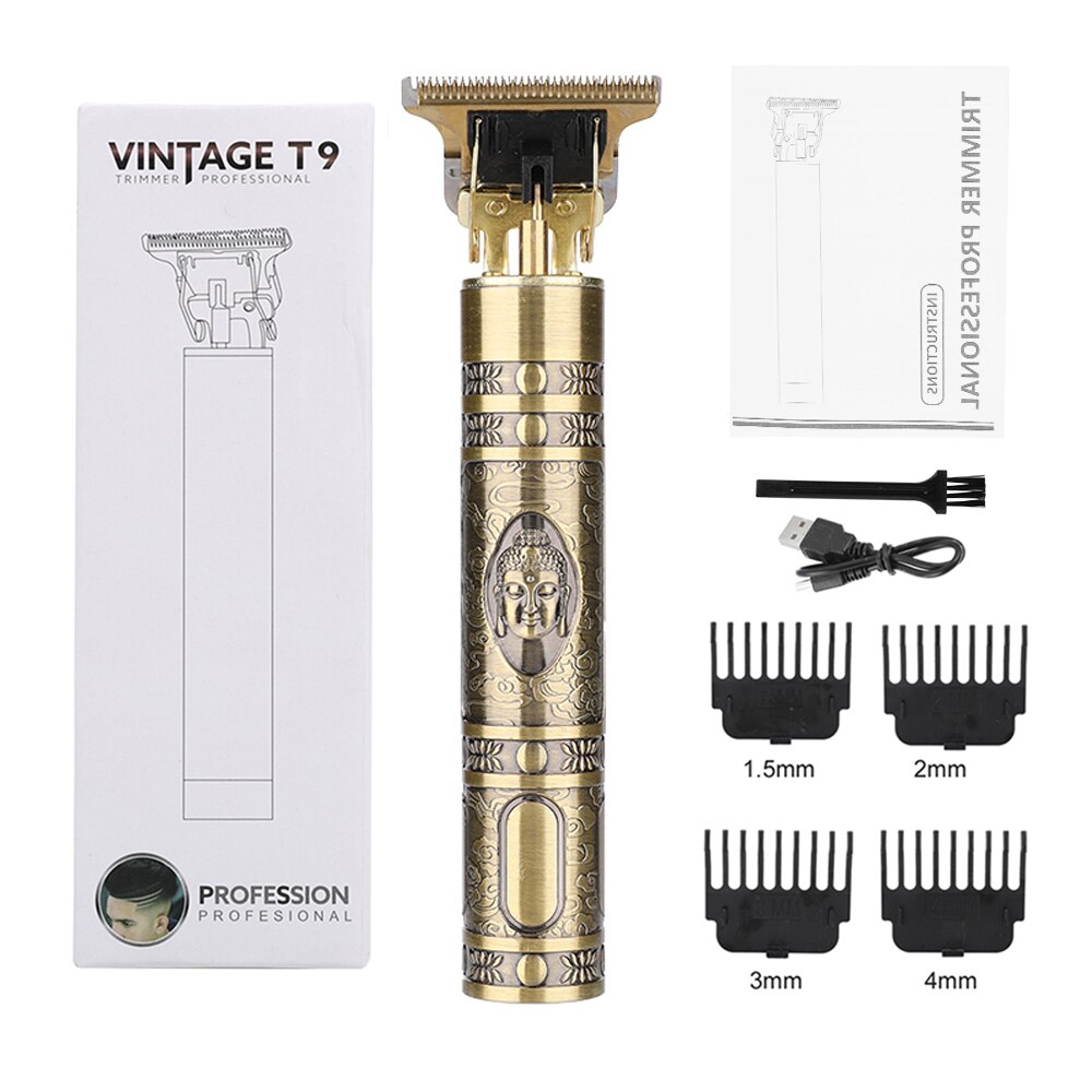 Electric Hair Clipper Rechargeable Shaver Beard Trimmer Men Hair Cutting Machine Beard Barber Hair Cut: Set D