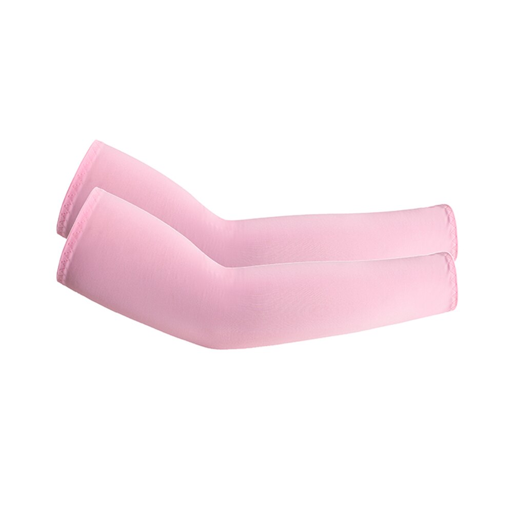 1 paio di sport estivi assorbenti per il sudore protezione UV Unisex set di bracci freddi per ciclismo pallacanestro correre maniche da braccio da pallavolo: Pink