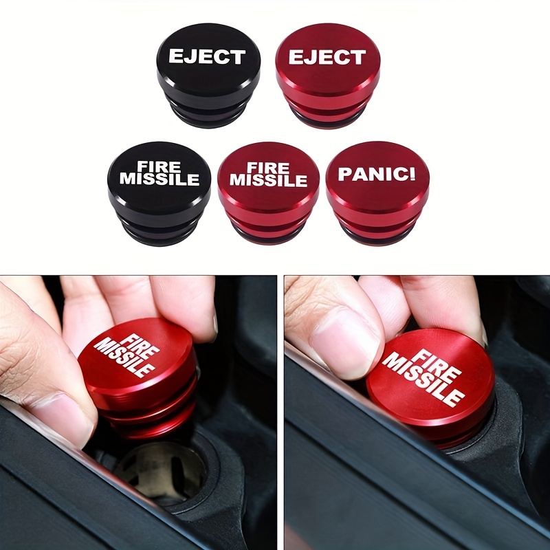 couvercle universel de bouton allume-cigare de voiture 12V, accessoires, bouton d'éjection de Missile d'incendie, prise allume-cigare de voiture