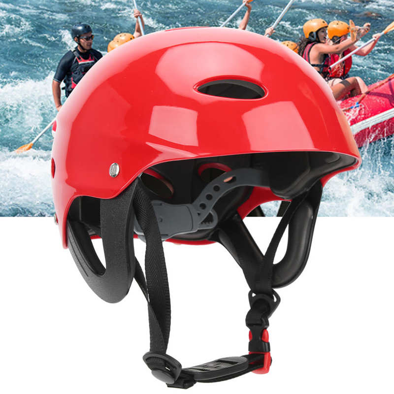 Safety Helmet Surfing Climbing Water Rescuing Rafting Hat Cap Lightweight Bright Red