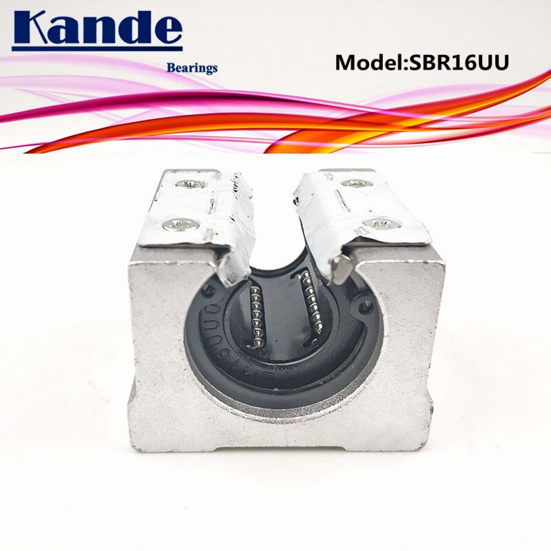 Rodamientos Kande 4 Uds SBR16UU SBR16 UU SBR16 rodamiento partes de bloque CNC diapositiva de 16mm de guía lineal SBR16 16mm SME16UU las PYME SBR