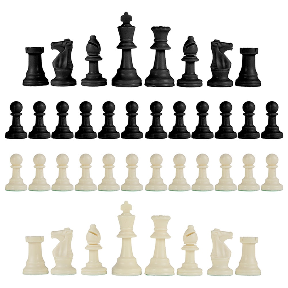 32pcs Chess Pieces King Height 65/75mm Chessmen International Word Chess Set Black & White Chess Piece Entertainment Accessories