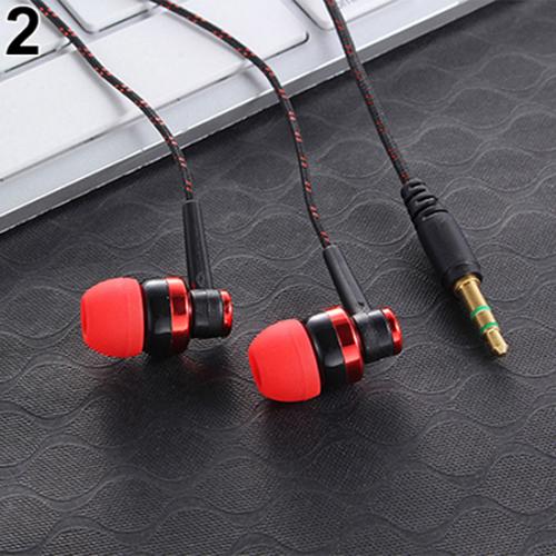 3.5Mm Bass Stereo In-Ear Oortelefoon Hoofdtelefoon Voor Iphone Samsung: Red