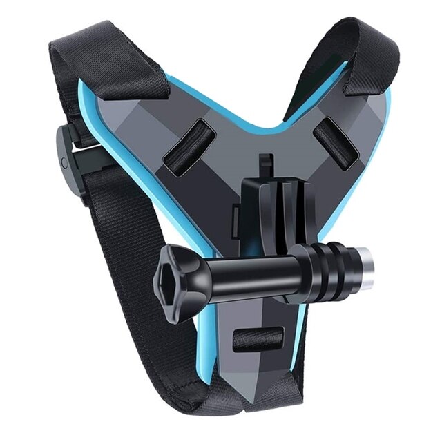 Soporte para casco Gopro, soporte para cámara deportiva Go Pro, soporte para casco de motocicleta, Moto para Gopro Hero 9 8 7 6 5 4 3 Cámara de acción: Color azul