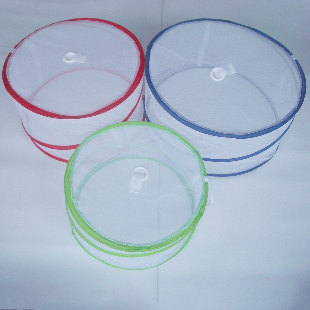 3 Mesh Food Covers Up Food Covers Collapsible Outdoor Protectors Kitchen Insect Net X 3 Folds Flat For Easy Storage FD