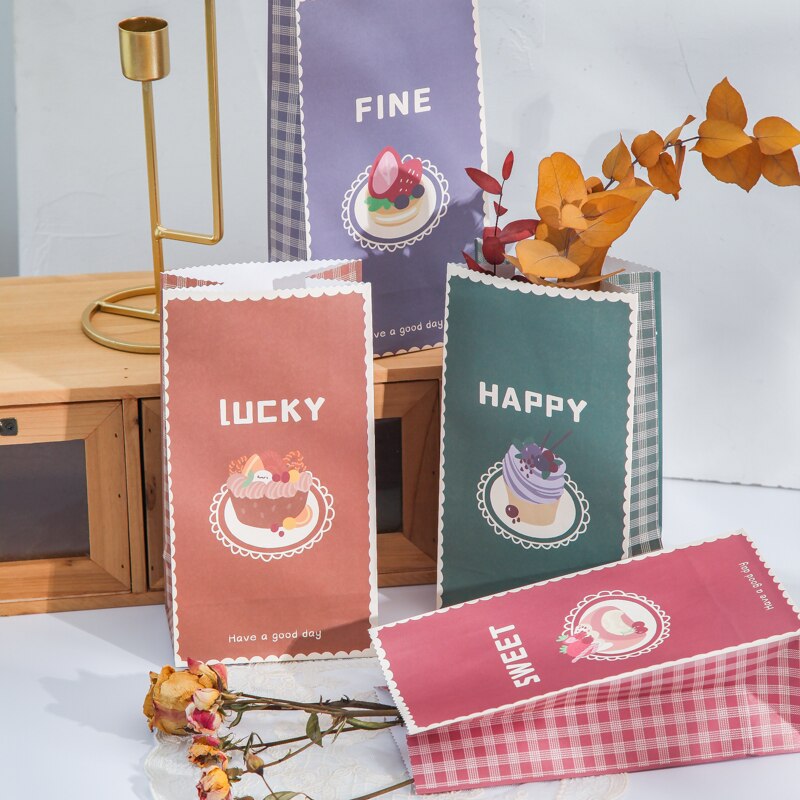 4pcs/pack 27cm bag paper bag kraft paper letter storage bag birthday wedding party packaging bag