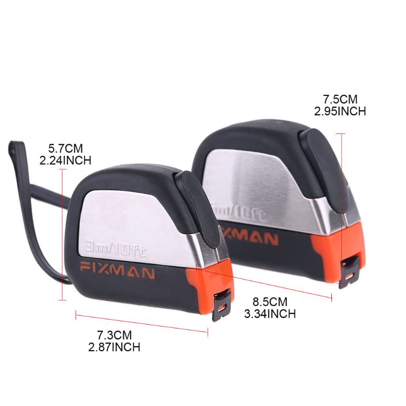 3/5m Metric Dual-color Retractable Tape Measure Ruler Centimeter Gauge Meter Kit