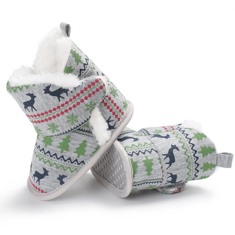 Pasgeboren Baby Meisje Booties Zachte Zool Snowboots Winter Warm Crib Schoenen 0-18M