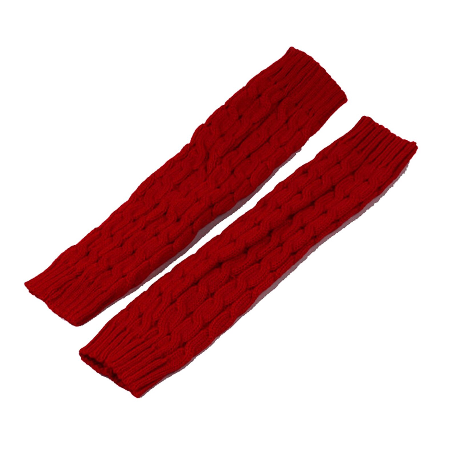 Frauen Gestrickte Häkeln Winter Warme Beinlinge Lange Socken Slouch Leggings Damen Solide Stricken Knie Bein Lange Socken NOV99: big red