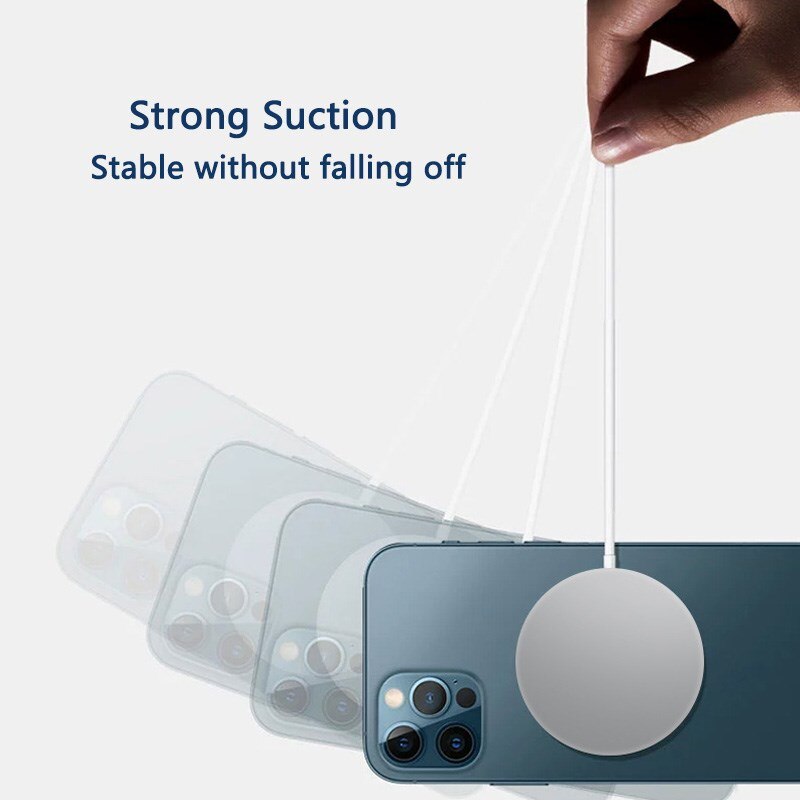 Cargador inalámbrico magnético para Apple Macsafe, almohadilla de carga segura, 15W, para iPhone 12, 13 Pro, Max, 13, Mini, Mac