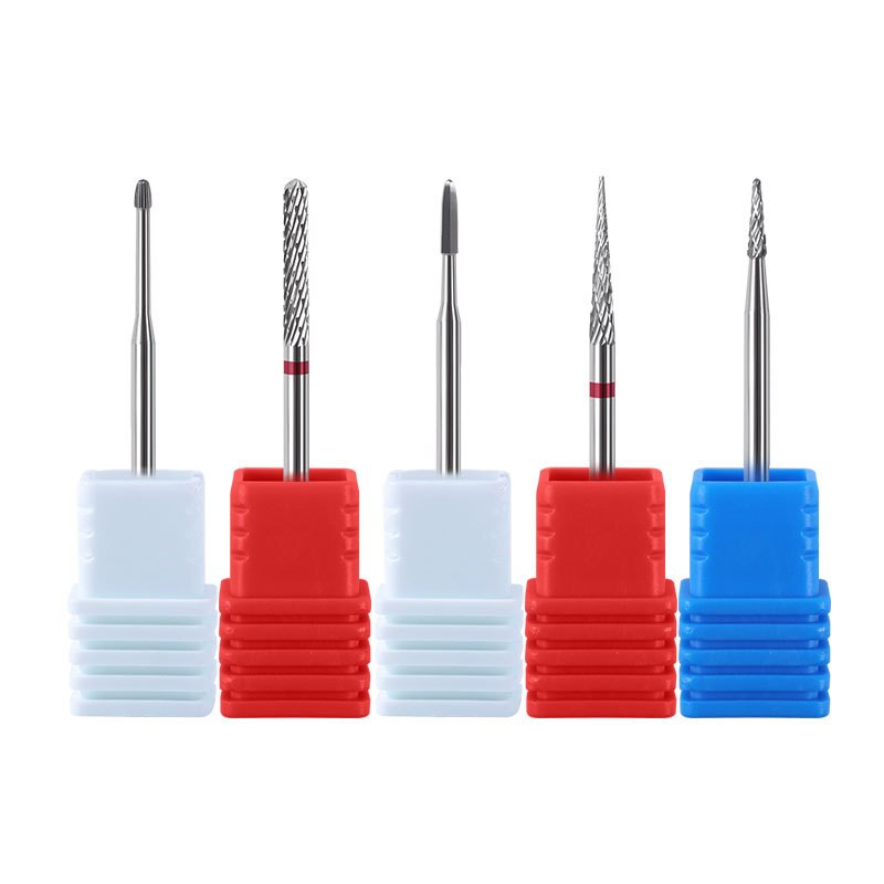 Nail Polisher Head Cutter Stainless Steel Carbide Manicure Cuticle Burr Drill Various Styling Options Clean Pedicure Tools