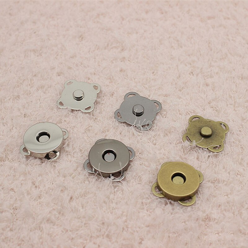 10 st magnetknapp magnetisk handväska spännen stängning sömnad knapp plånbok kläder handväska spänne väska tillbehör 14/18mm