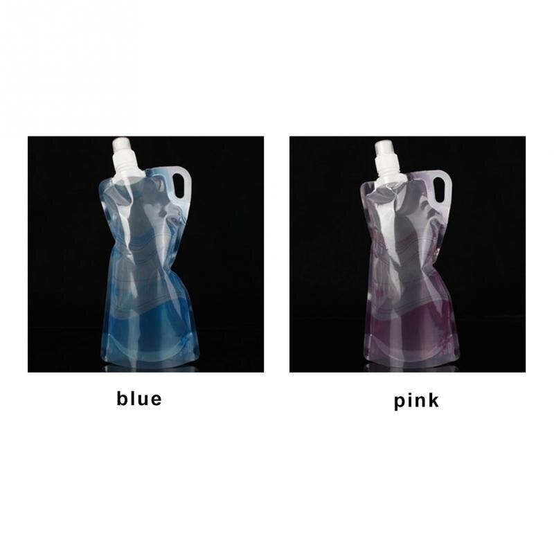 Bolsa plegable para botella de agua potable de 1l, para deportes al aire libre, senderismo, Camping