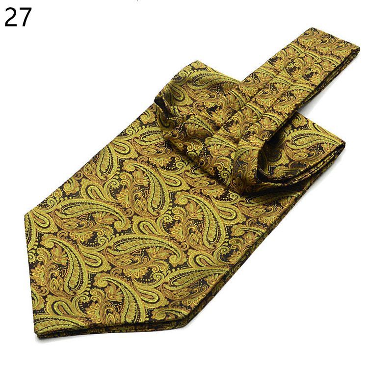 Mannen Vintage Polka Dot Wedding Formele Das Ascot Zelf Britse Stijl Gentleman Polyester Zijde Paisley Das Pak Bruiloft: 27