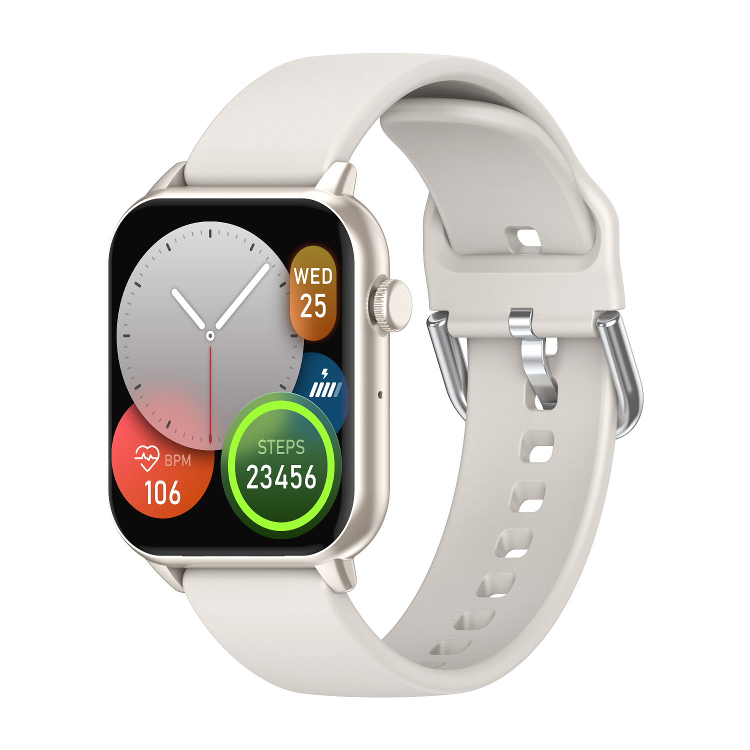 accorto guarda Bracciale sportivo Bluetooth parlare Frequenza cardiaca Pressione sanguigna Ossigeno nel sangue IP67 impermeabile NFC Regalo da 1,9 pollici per le donne: Argento