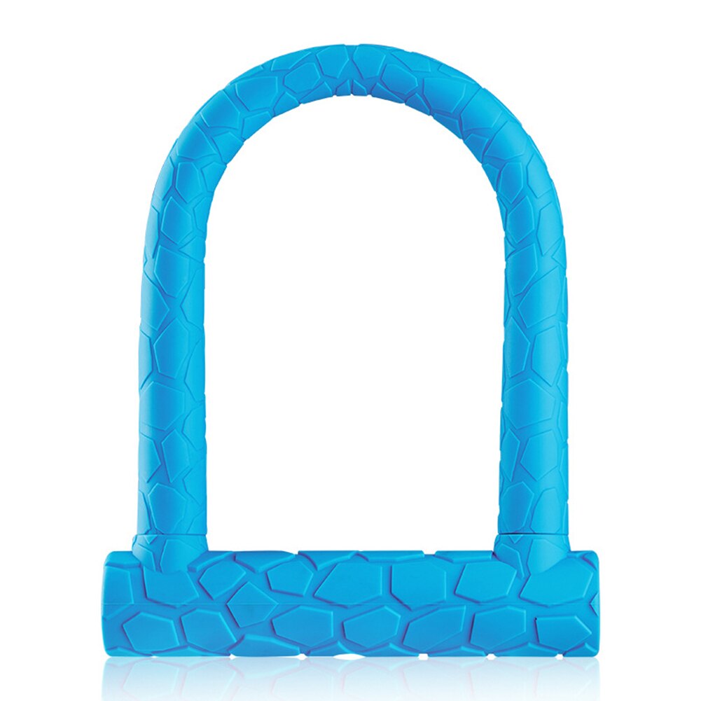 Verrou de sécurité antivol à 2 boutons en U pour vélo de route et vtt, accessoires de bicyclette pour Scooter et moto: Blue