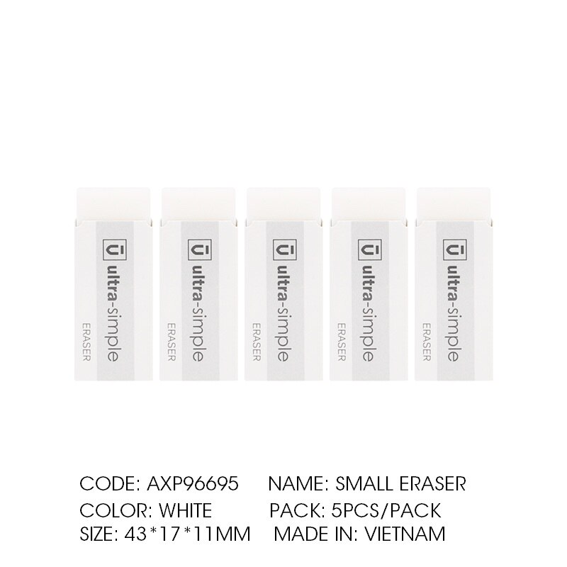 Andstal 10pcs/lot Japanese White Eraser M&amp;G Kawaii Rubber Erasers Mini pencil eraser gum set for school supplies rubbers: 5pcs small white