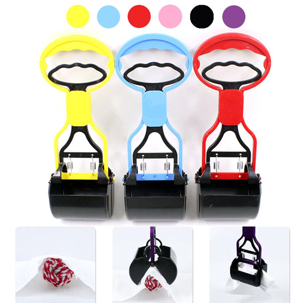 Cat Dog Pooper Scooper Waste Easy Pickup Walking Pet Puppy Poo Poop Grabber Picker Cleaning Tool DIN889