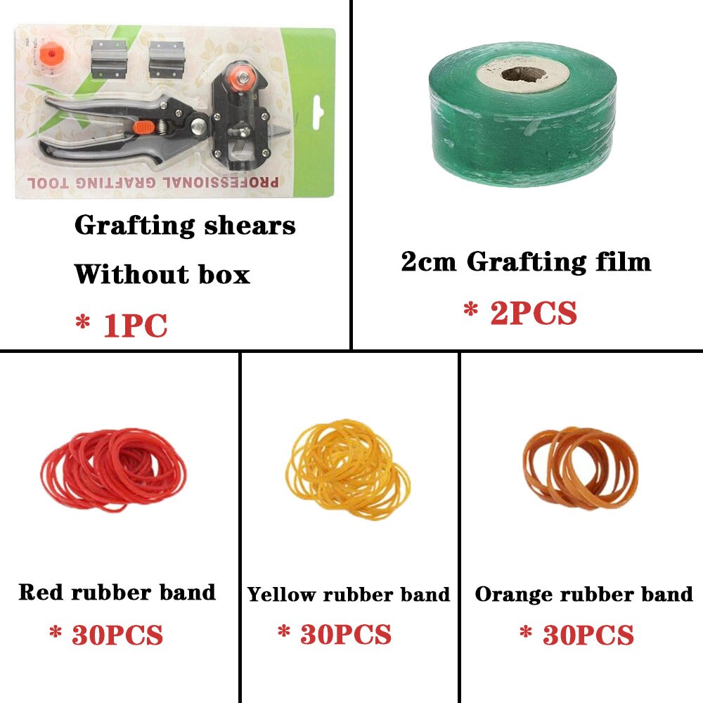 Garden Tools Grafting Pruner Garden Secateurs Sharp Chopper Vaccination Cutting Tree Plant Shears and Graft Film Tape Kits: Grafting kit J