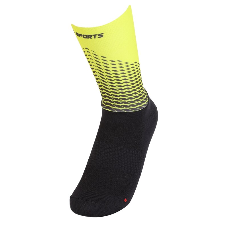 Men Women Anti Slip Cycling Socks Breathable Bike Sock Compression Bicycle Outdoor Running Sport Socks: Y / L