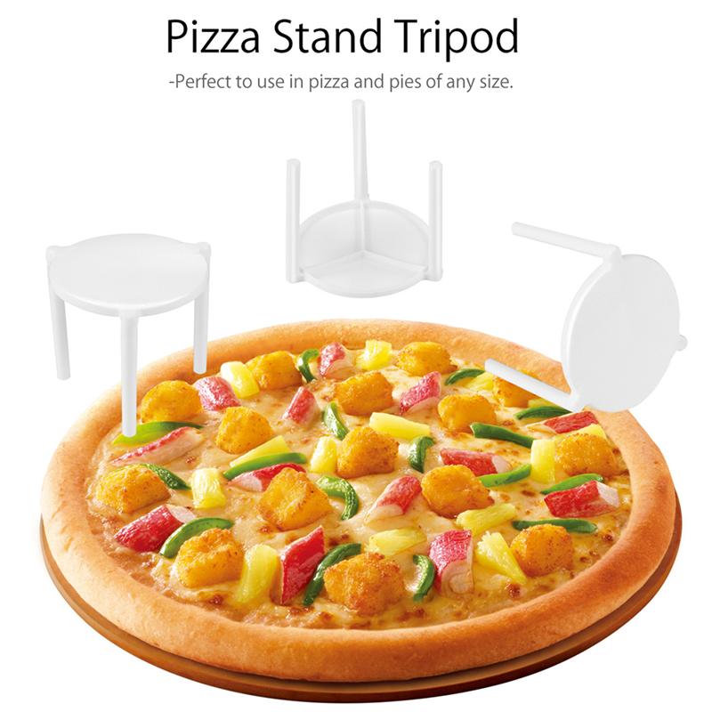 300Pcs Pizza Saver Stand White Plastic Tripod Stack Fixing Rack Pizza Holder Pizza Support Tripod Anti Adhesion Support Frame