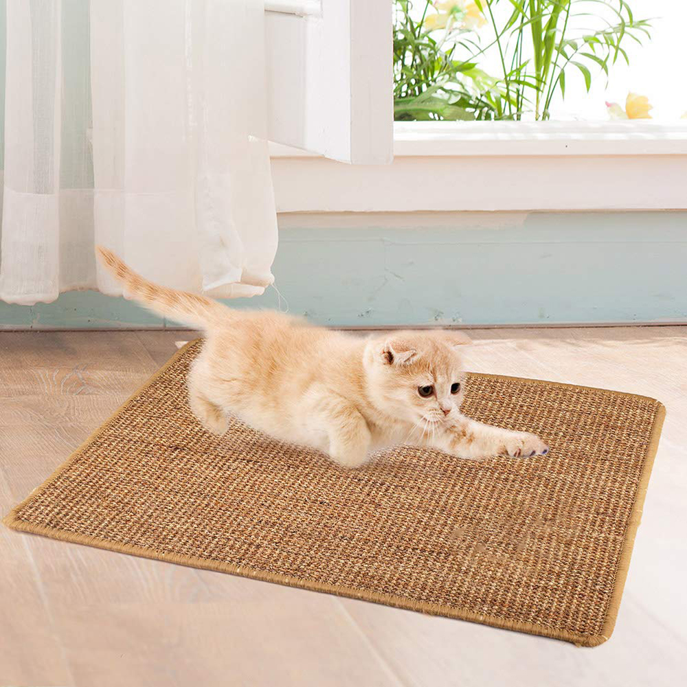 Natural Sisal Cat Scratching Mat Scratch Pad Cat Grinding Claws Protecting Furniture Ship From Russain