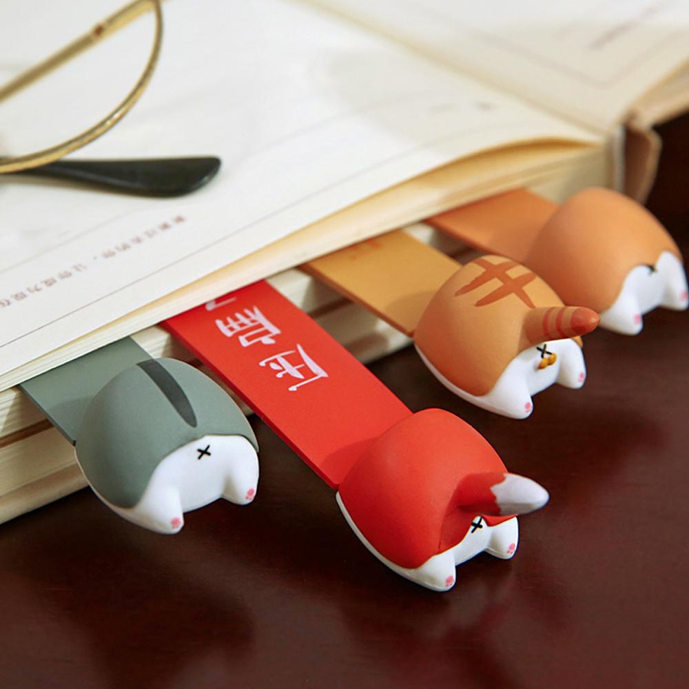 3D Animal Butt Bookmarks Cute Cat Corgi Hamster Bookmarks for Kids Adults Book Lovers School Library Office Home UseDropshipping