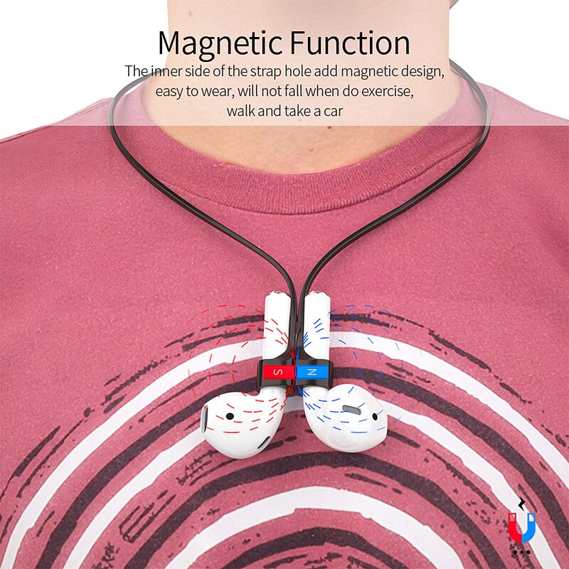 Magnetic Earphone Strap Soft Silicone Headphone Cord Anti Lost Cable for Apple AirPods Pro 1 Magnet Earphone String Rope Strap