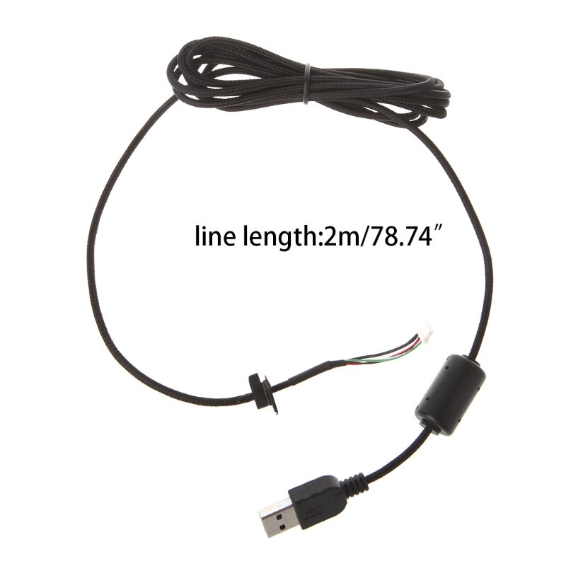 2m Durable Nylon Braided Line USB Mouse Cable Cable For Logitech G9 G9X R9JA