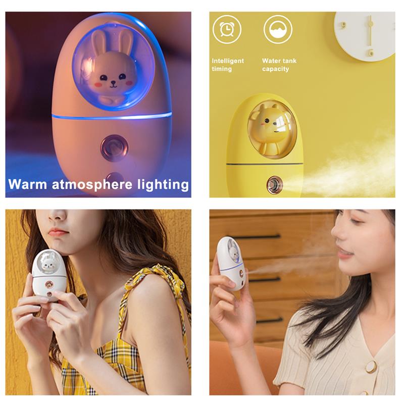 Mini Humidifier Diffuser Nano Spray Water Replenisher Water Diffuser Face Wireless Humidifier Rechargeable Mist Maker Fogger