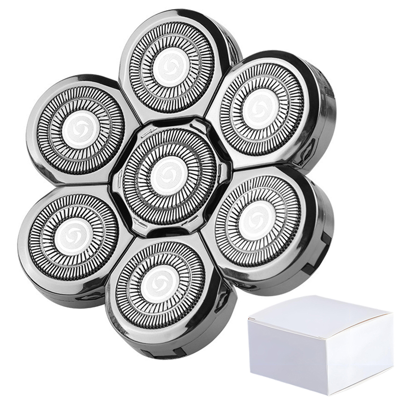 Replaceable 3D 4D 5D 6D 7D 8D 9D Electric Shaver Heads | Nose Trimmer, Hair Clipper & Facial Massage Heads: Silver