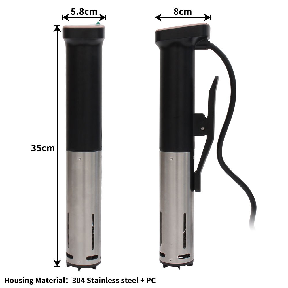 Waterproof 1800W LCD Touch Sous Vide Cooker Accurate Cooking Machine Sturdy Immersion Circulator Vacuum Slow Cooker Heater: Default Title