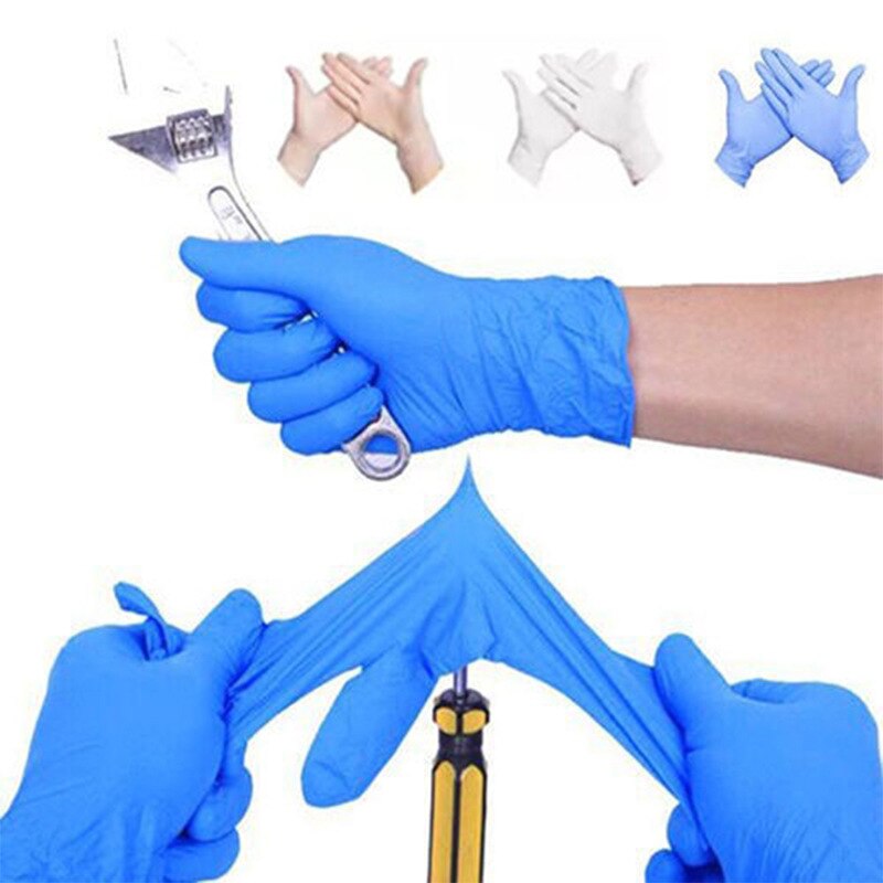 Gants de nettoyage en Latex réutilisables, 20 pièces, étanches, en Nitrile noir, accessoires de cuisine et de jardin pour la maison