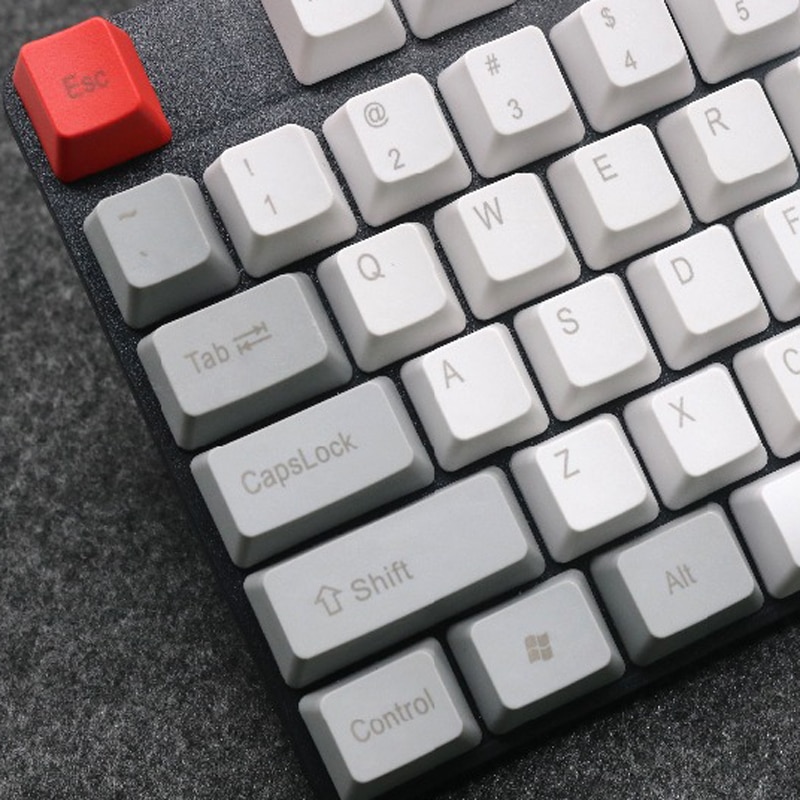 108- tasten, gravur oben, seitliche gravur und leere carbon-zealer-tastenkappe für mechanische tastaturen, pbt für cherry-mx-schalter