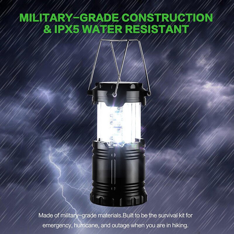 30 LED Camping Lantaarn Draagbare Water Slip Ultra Heldere Tent Lamp Voor Wandelen, Emergency Outdoor LED Camping Zaklamp